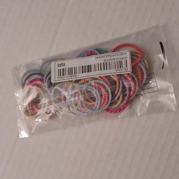 $4 Add-on New 50 Mixed-Colour Candy-Coloured Hair Ties - Small (Braid Size) - Picture 2 of 3